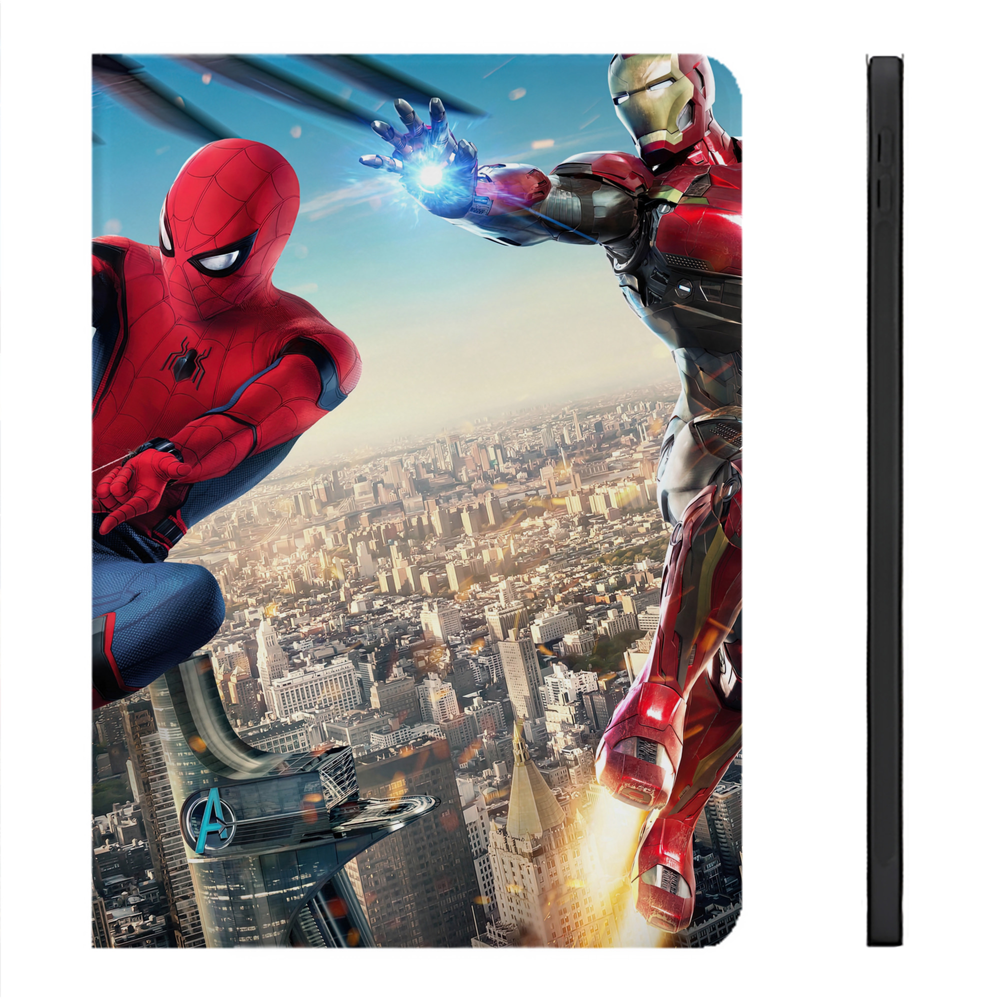 （画像用） Spider Man スパイダーマン IPadケース ペンホルダー付き ブックスタイルデザイン